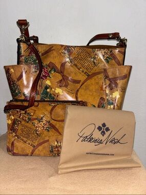 PatriciaNash NWOT Hetherset MyEuropean Trip crossbody/Bucket Bag,Pouch, dustbag